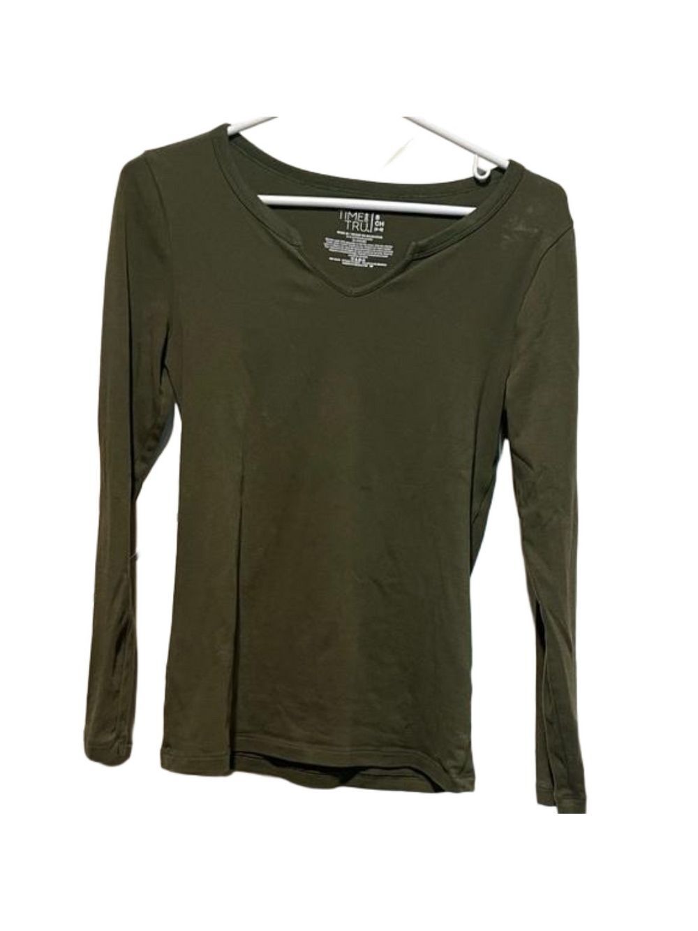 TIME AND TRU green long sleeved top size small